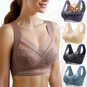 Home l 6l women large bra push up ice silk seamless upper bralette lace wireless summer bras plus size top lingerie underwear 15019