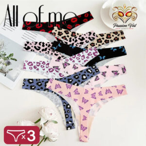 3PCS/SET Sexy G-String For Women Colorful Bikini Female Underwear T-back Intimates Lingerie Seamless Low Waist Underpants Lady