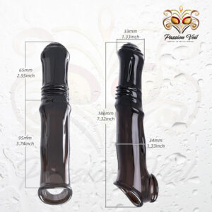 Penis Extender Sleeve Adult Sexy Cock Ring Reusable Condom Delayed Ejaculation Couples Chastity Cage Penis Sex Toys for Men
