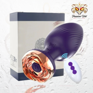 Anal Sex Toy Rose Vibrator for Women Remote Control Butt Plug with 10 Modes Vibrating Prostate Massager Silicone Stimulator