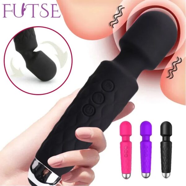 20 Speeds Powerful AV Vibrator for Women Nipple G spot Clitoris Stimulator Magic-Wand Dildo Female Masturbation Adult Sex Toys - Image 9