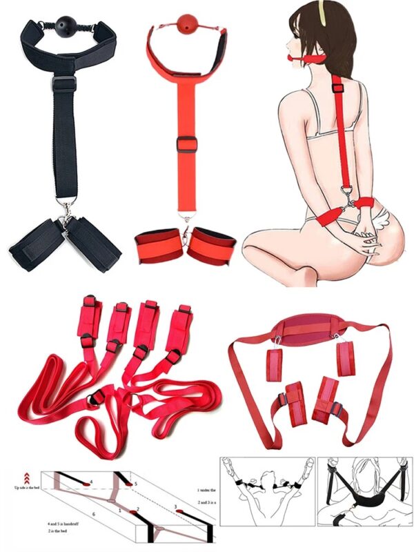 Bondage Kit BDSM Restraints Fetish Erotic Sex Toys For Couples Women Bandage Slave Collars Obedience Handcuffs Master Adult Game - Image 3