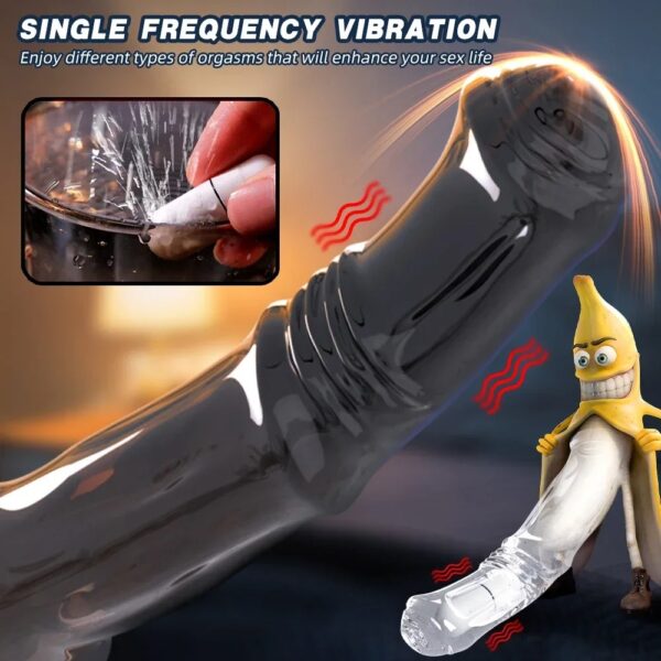 Penis Extender Sleeve Adult Sexy Cock Ring Reusable Condom Delayed Ejaculation Couples Chastity Cage Penis Sex Toys for Men - Image 4