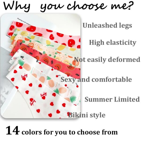 3PCS/SET Sexy G-String For Women Colorful Bikini Female Underwear T-back Intimates Lingerie Seamless Low Waist Underpants Lady - Image 5