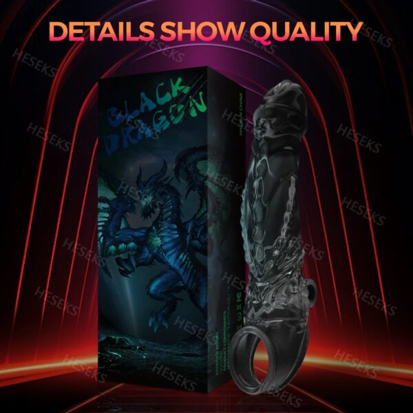 HESEKS Two Bullets Vibrator Ring Clear Cock Ring Extender Reusable Penis Sleeve Ultra-Soft Enlarger Vibrating Dildo Sex Toys Men - Image 6