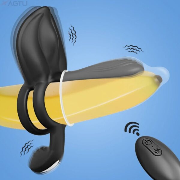 Cock Ring Vibrating for Men Ejaculation Delay Male Erectile Penis Ring G-Spot Clitoris - Image 2