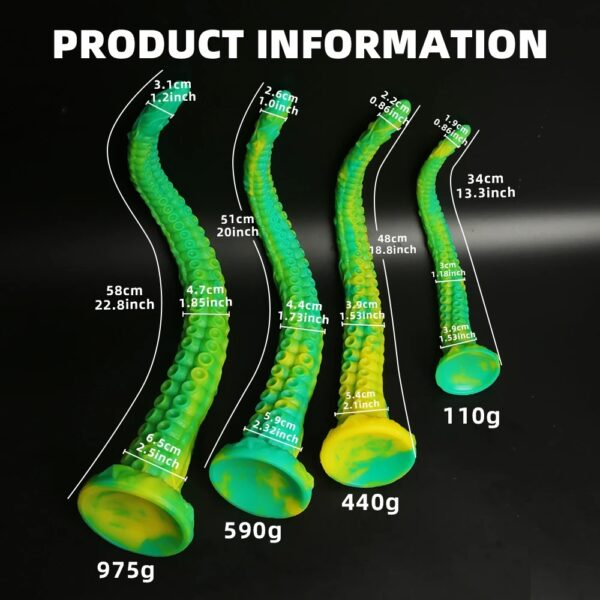 Long Butt Plug Tentacle Dildo Penis Progressive Vagina Octopus Anal Plug - Image 6