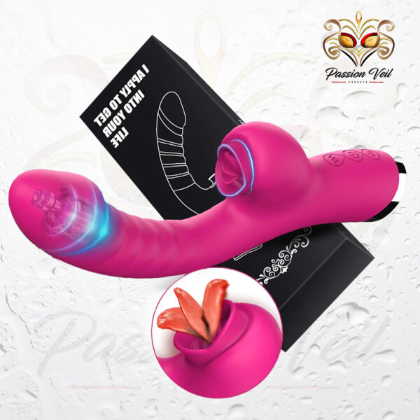 Tongue Licking Vibrator 2 In 1 Adult Women Sex Toys Dildos Vibrators Clitoris Stimulator With 20 Speeds Vibrators Sex Product